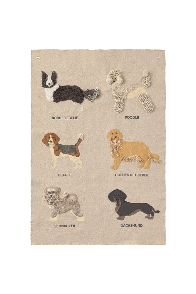 Wall Hanger Dogs – Wandkleed met hondenrassen – 70 × 100 cm – Lorena Canals