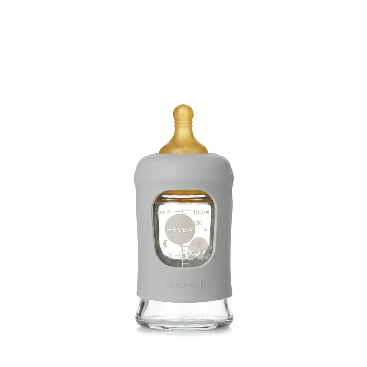 Glazen babyfles - Wide Neck met beschermhoes 150 ml - HEVEA - productfoto - afbeelding 4