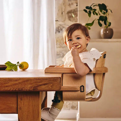HIKO Baby Table Seat - Wooden High Chair - From 6 Months up to 15 kg - Charlie Crane