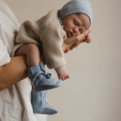 Booties - Baby Slofjes - Merinowol - HVID