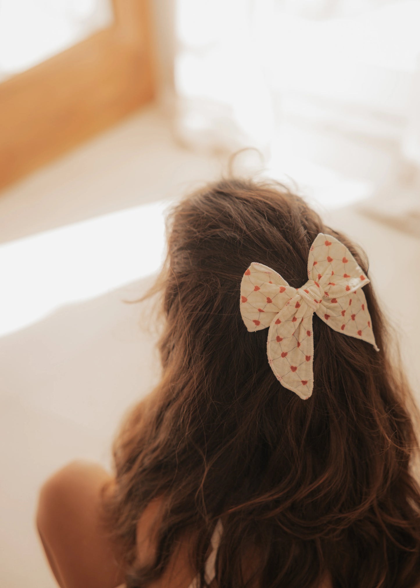 Hair clip bow - Organic cotton - Lovely Roots - Mrs Ertha