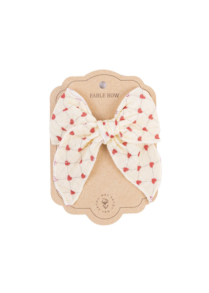 Hair clip bow - Organic cotton - Lovely Roots - Mrs Ertha