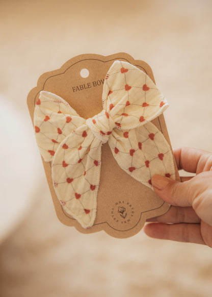 Hair clip bow - Organic cotton - Lovely Roots - Mrs Ertha