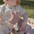 Speendoekje - Merinowol - Earthy Cocoa - Soft Ivory/Beige - Baby Bello - productfoto