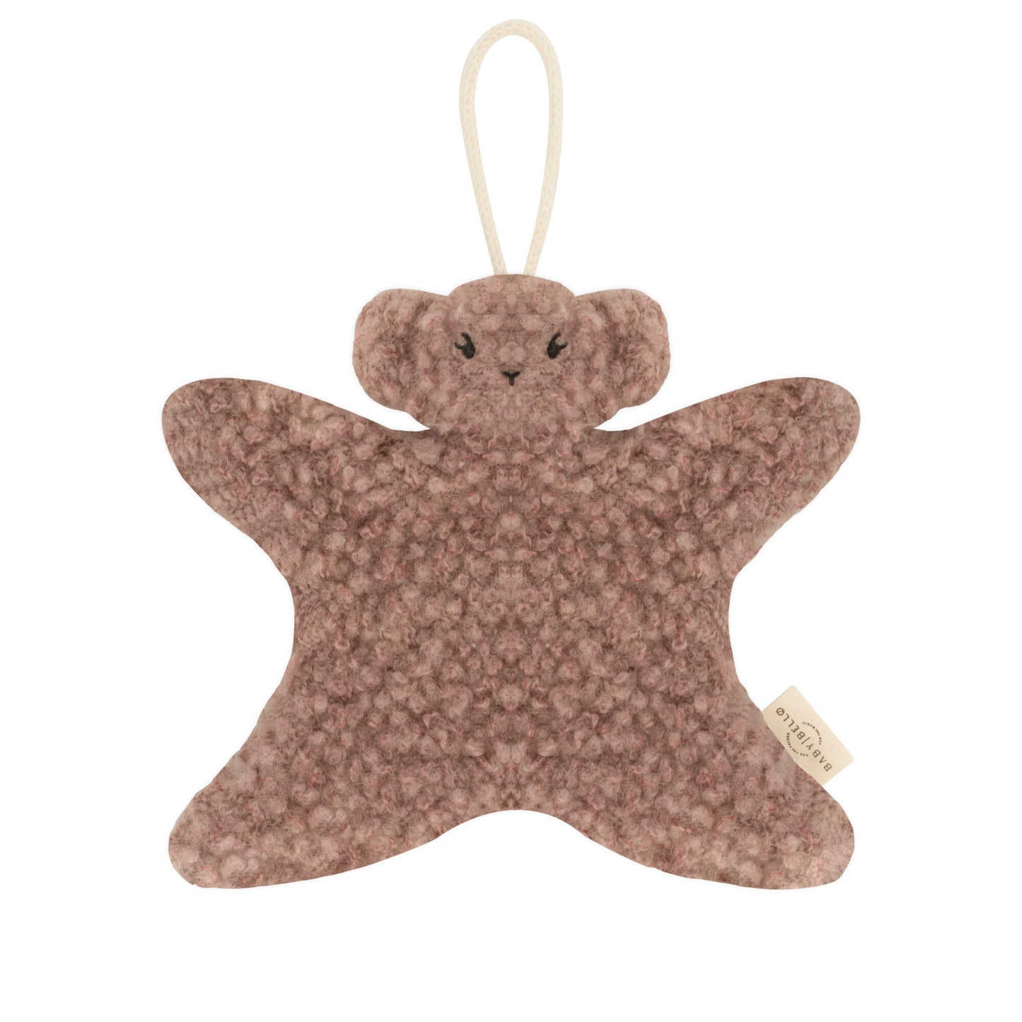 Pacifier cloth - Merino wool - Earthy Cocoa – Soft Ivory/Beige - Baby Bello