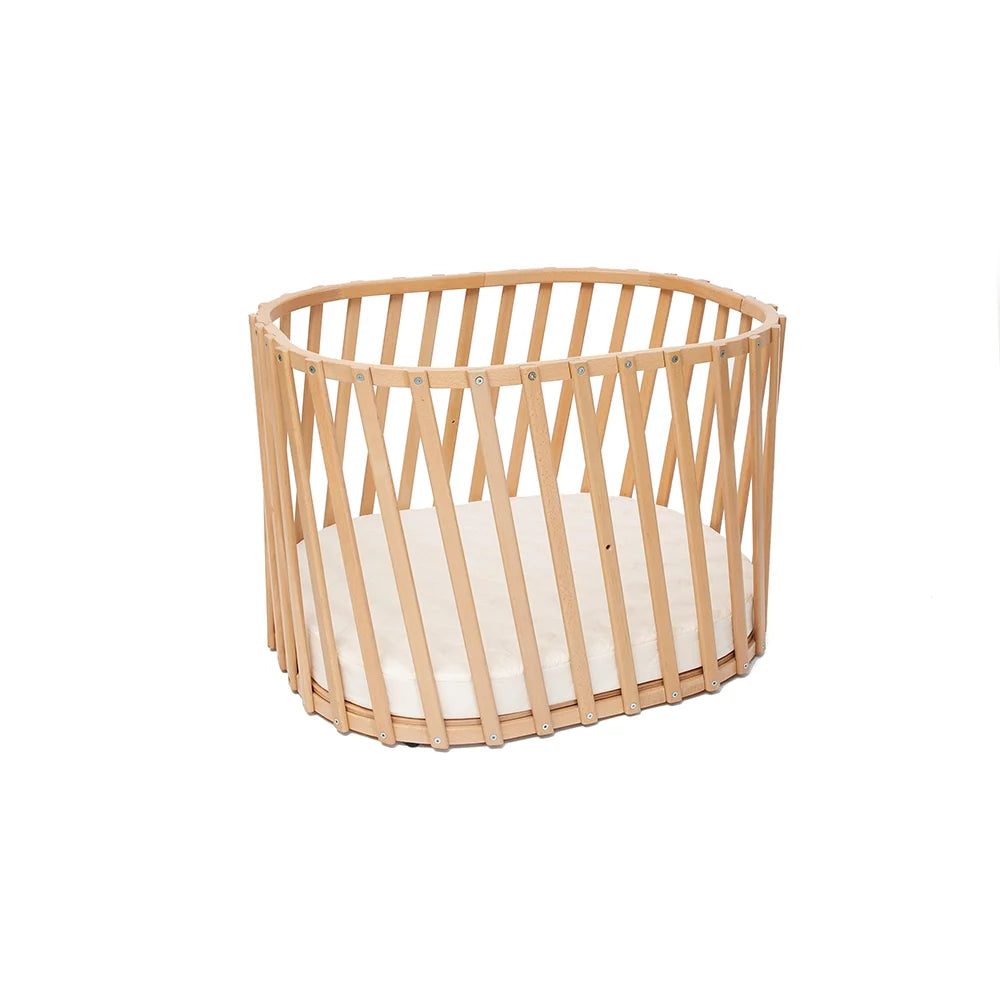 LUGO Evolving Wooden Baby Bed - Meegroeiend Houten Bed 70x90 / 70x140 cm - Van Geboorte tot 7 Jaar - Charlie Crane