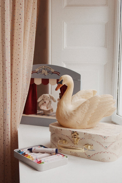 Swan Lamp - Beige Night Light for the baby and children's room - Konges Sløjd