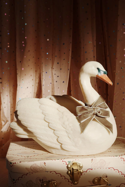 Swan Lamp - Beige Night Light for the baby and children's room - Konges Sløjd
