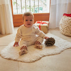Merry Socks – Chaussettes de Noël en coton pour enfant – Motif de Noël et revers rayé – MP Denmark