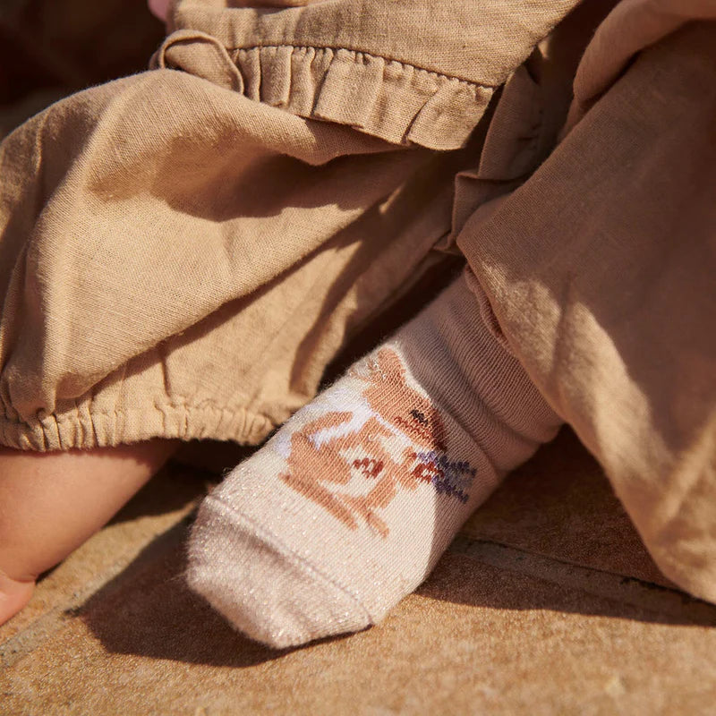 Baby sokjes - Konijntje/Martha - Bamboe mix - Dew/Roze - MP Denmark - productfoto