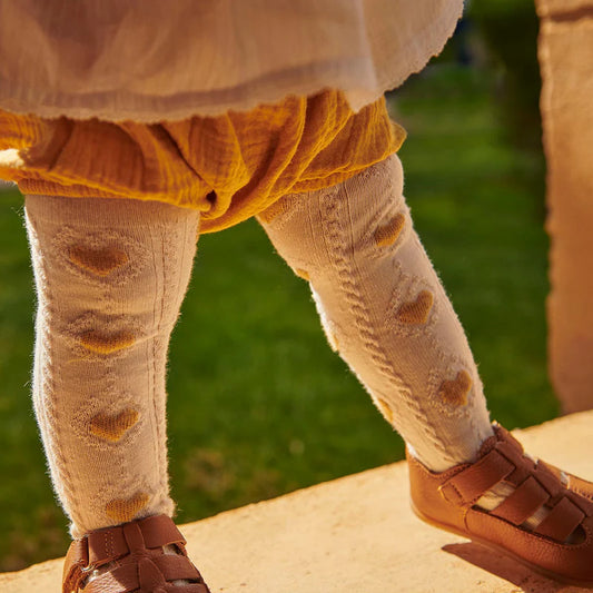 Maillot met hartjes - Katoen - Off White/Geel - MP Denmark