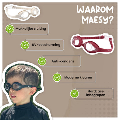 Swimming Goggles Sammy - Diving Mask 3-6 years - Beige/Ecru - Maesy