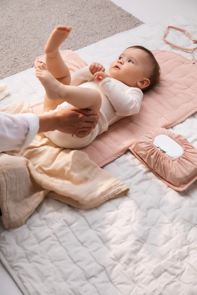 Wickelunterlage - Soft Cheek Stripe - Bio-Baumwolle - MarMar Copenhagen