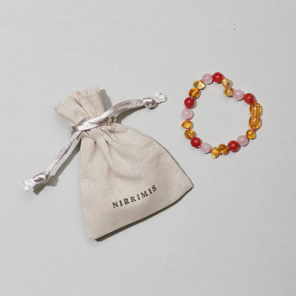 Barnsteen en edelstenen armband - Sofie - 14 cm - Kids 0-3 jaar - Nirrimis