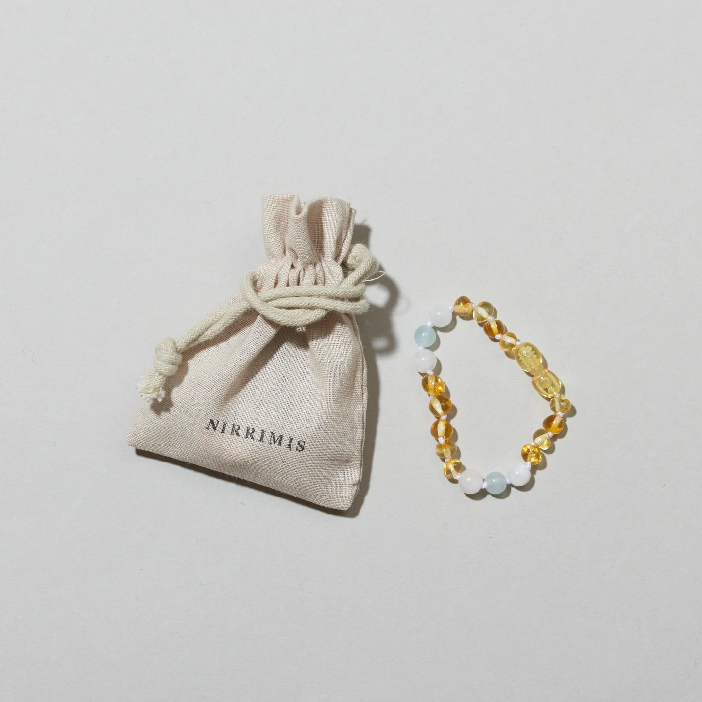 Barnsteen en edelstenen armband - Beachy - 14 cm - Kids 0-3 jaar - Nirrimis