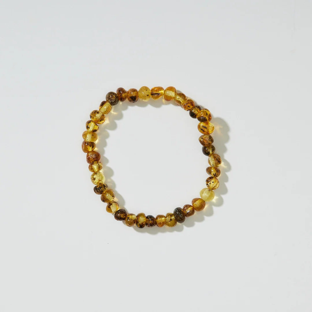 Green Amber Bracelet – Bracelet femme – Ambre vert de la Baltique – Nirrimis