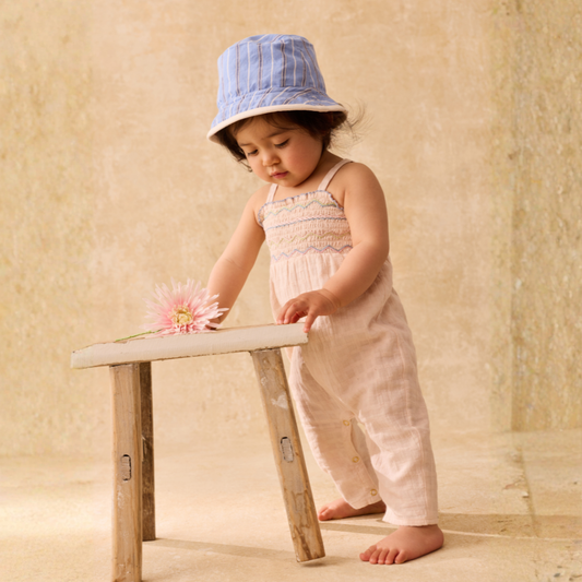 Jumpsuit - Overall Morli - Biologisch katoen/Dobby - Cream - Louise Misha