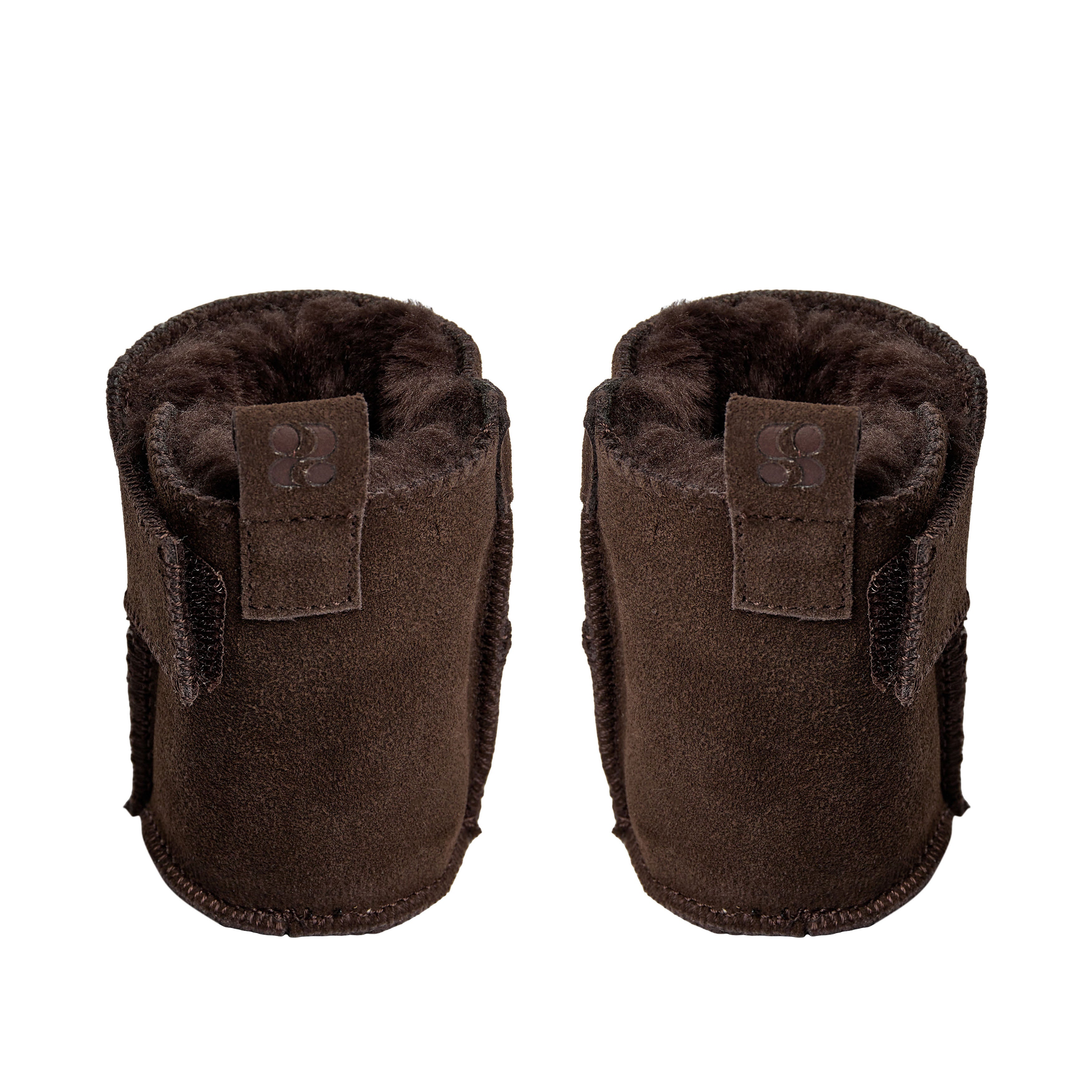 Chaussons bébé ReneeKB - Doublure en daim et laine - Beige et marron foncé - Sofie Schnoor