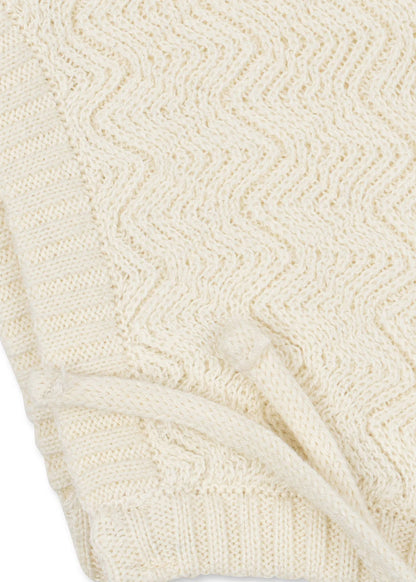 Venti Hat - Antique White - Pointelle Bonnet/Mutsje - Biologisch Katoen - GOTS - Konges Sløjd