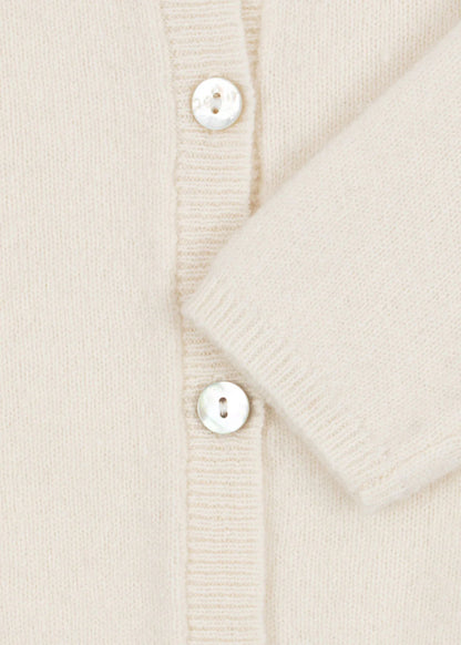 Savora Cardigan - Antique White - Wollen Baby Vestje - Wol - Konges Sløjd