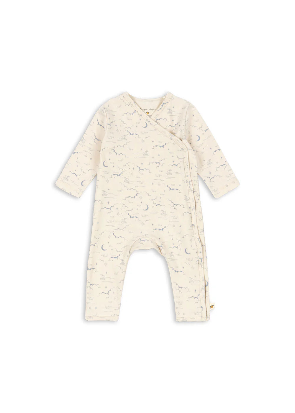 Basic Newborn Onesie - Cielo Marino - Overslag Boxpakje - Biologisch Katoen - GOTS - Konges Sløjd