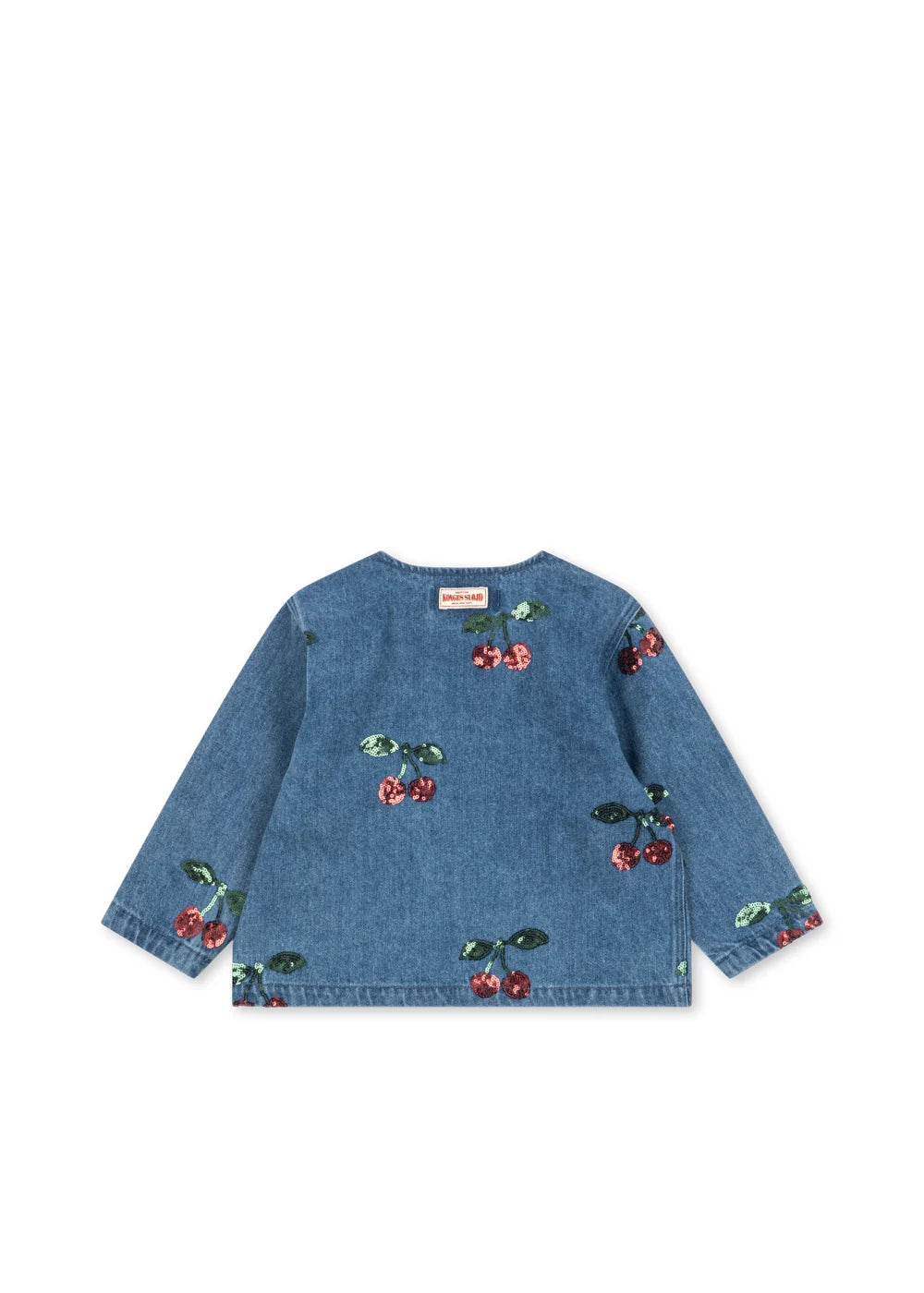 Magot Denim Blouse met Pailletten Kersen – Biologisch Katoen – Konges Sløjd