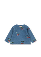 Magot Denim Blouse met Pailletten Kersen – Biologisch Katoen – Konges Sløjd