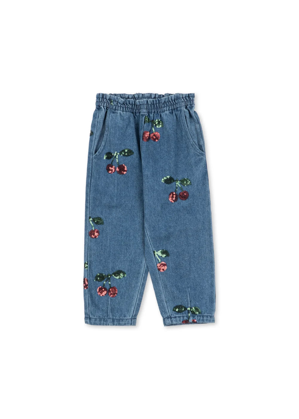 Magot Pailletten Broek – Cherry Sequin – Biologisch Denim – Konges Sløjd