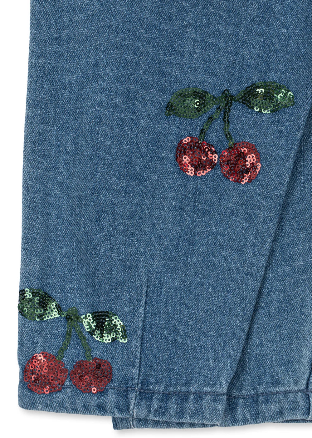 Magot Pailletten Broek – Cherry Sequin – Biologisch Denim – Konges Sløjd