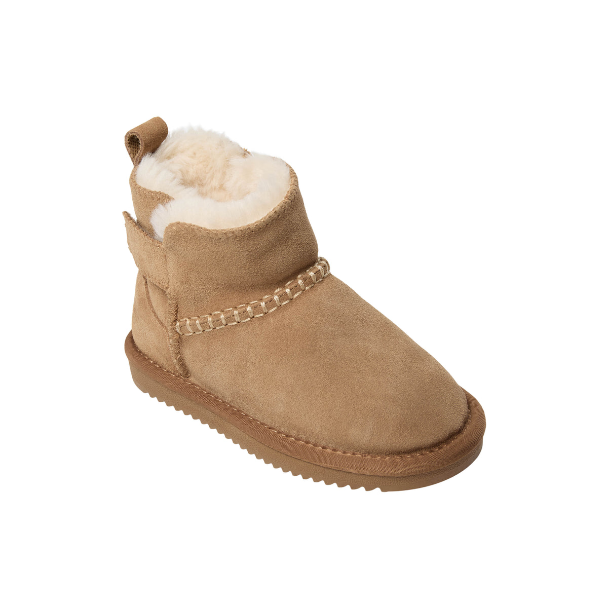 Felt-lined children's shoes ValeKB - Suede - Tan & Dark Brown - Sofie Schnoor