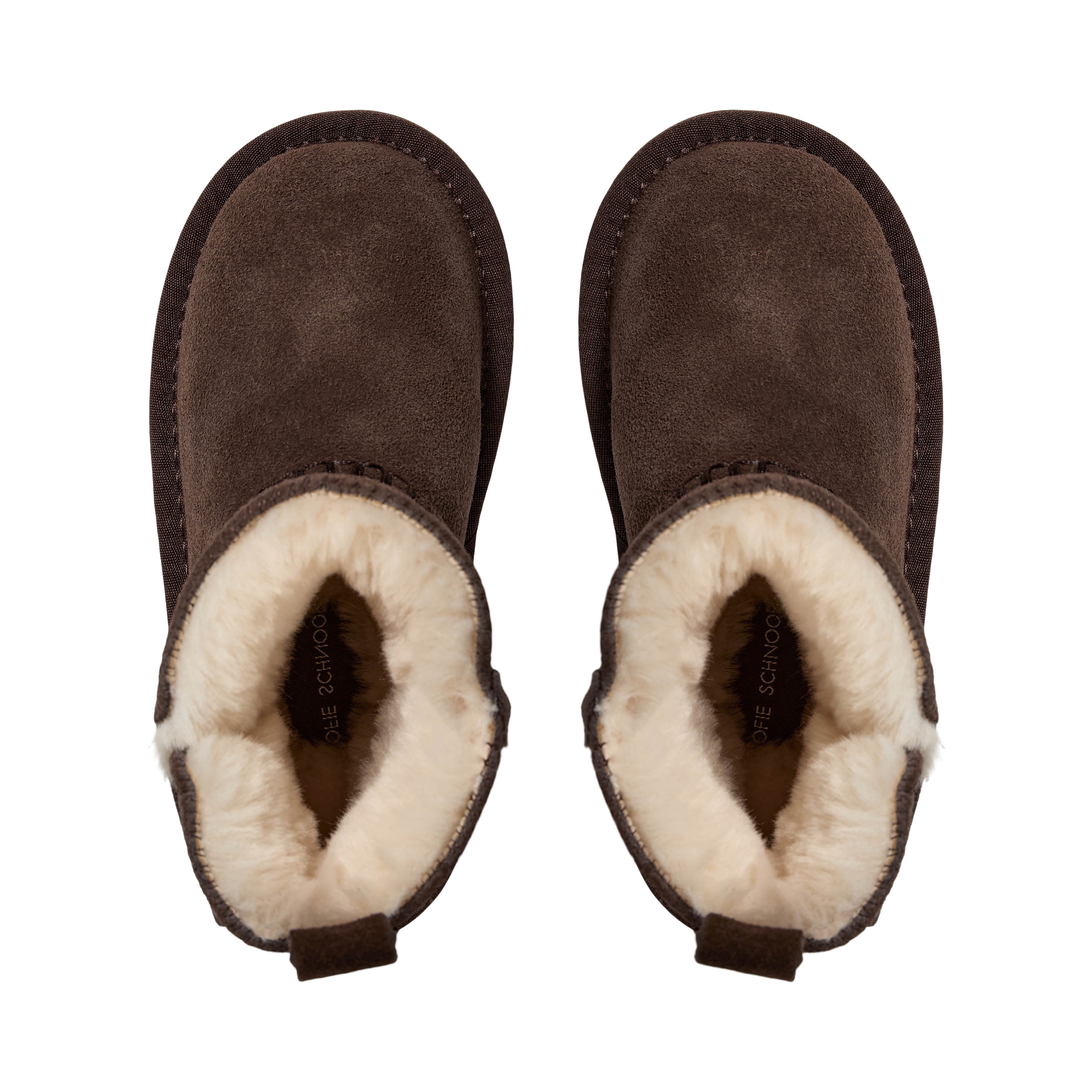 Felt-lined children's shoes ValeKB - Suede - Tan & Dark Brown - Sofie Schnoor