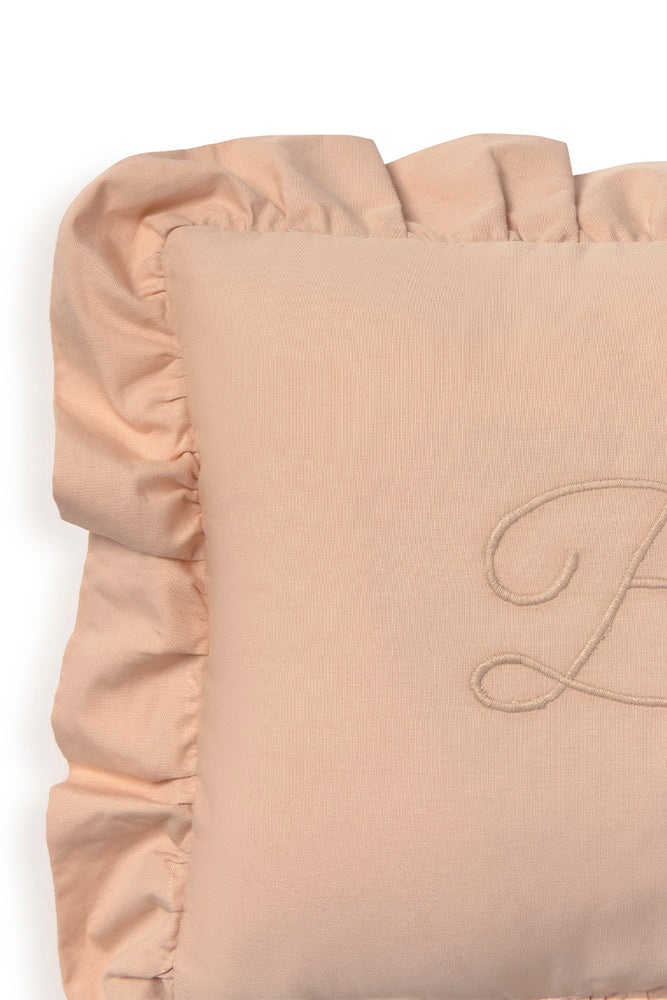 Baby Cushion – Sierkussen met borduursel – Rose & Matcha – 32 × 22 cm – Lorena Canals