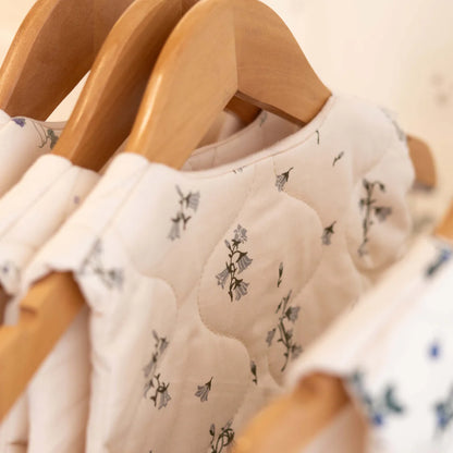 Padded Sleeping Bag - Bluebell/Blue Floral Print - Organic Cotton - Garbo&Friends (Copy)