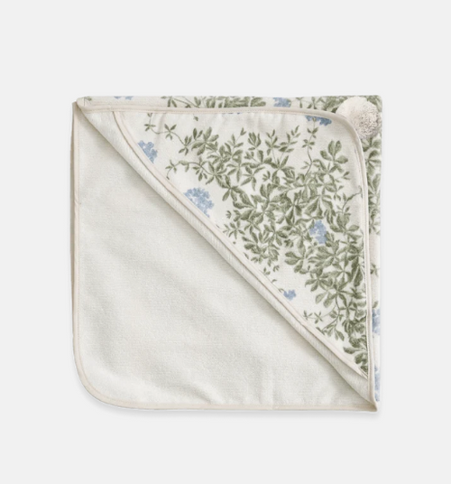 Badcape Plumbago met capuchon - Biologisch katoen - 80 x 80 cm - Garbo&Friends - productfoto