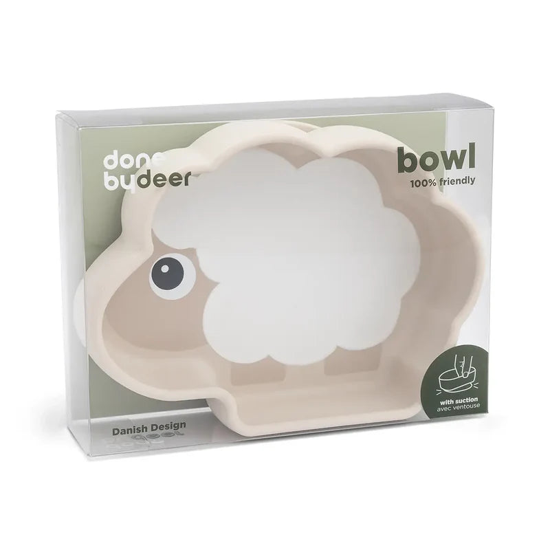 Zuignap bordje Schaap - Silicone Stick&Stay bowl - Sheepy - Sand - Done by Deer - verpakking - afbeelding 5