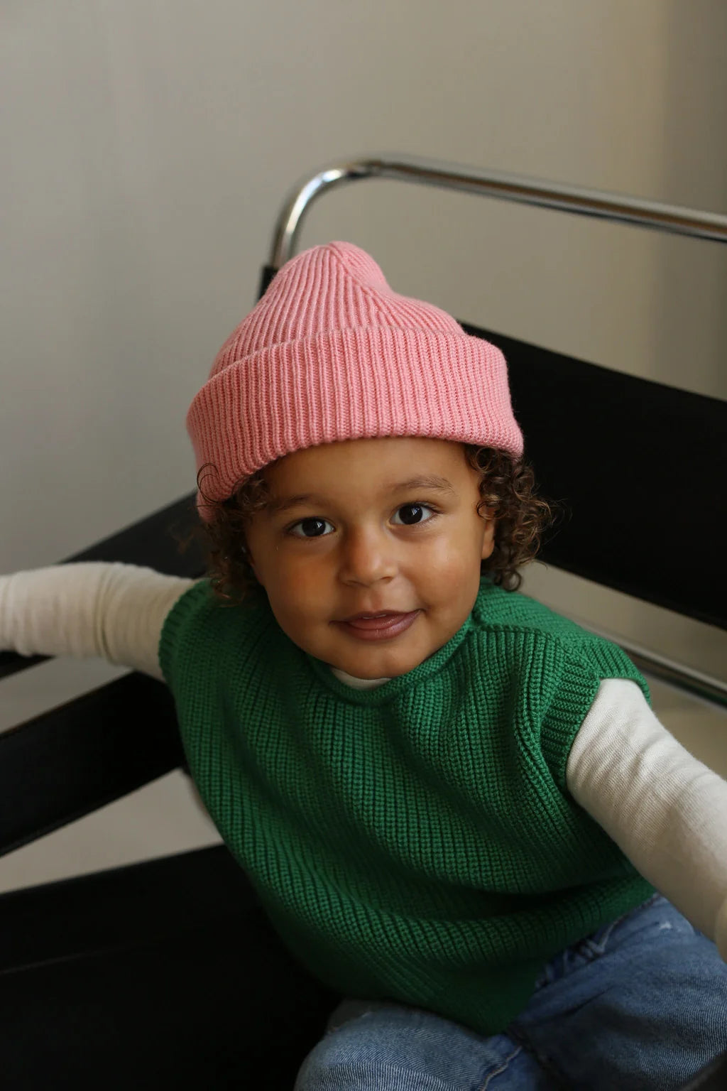 Gilet Harvey Kids - 100 % laine mérinos italienne extra fine - HVID