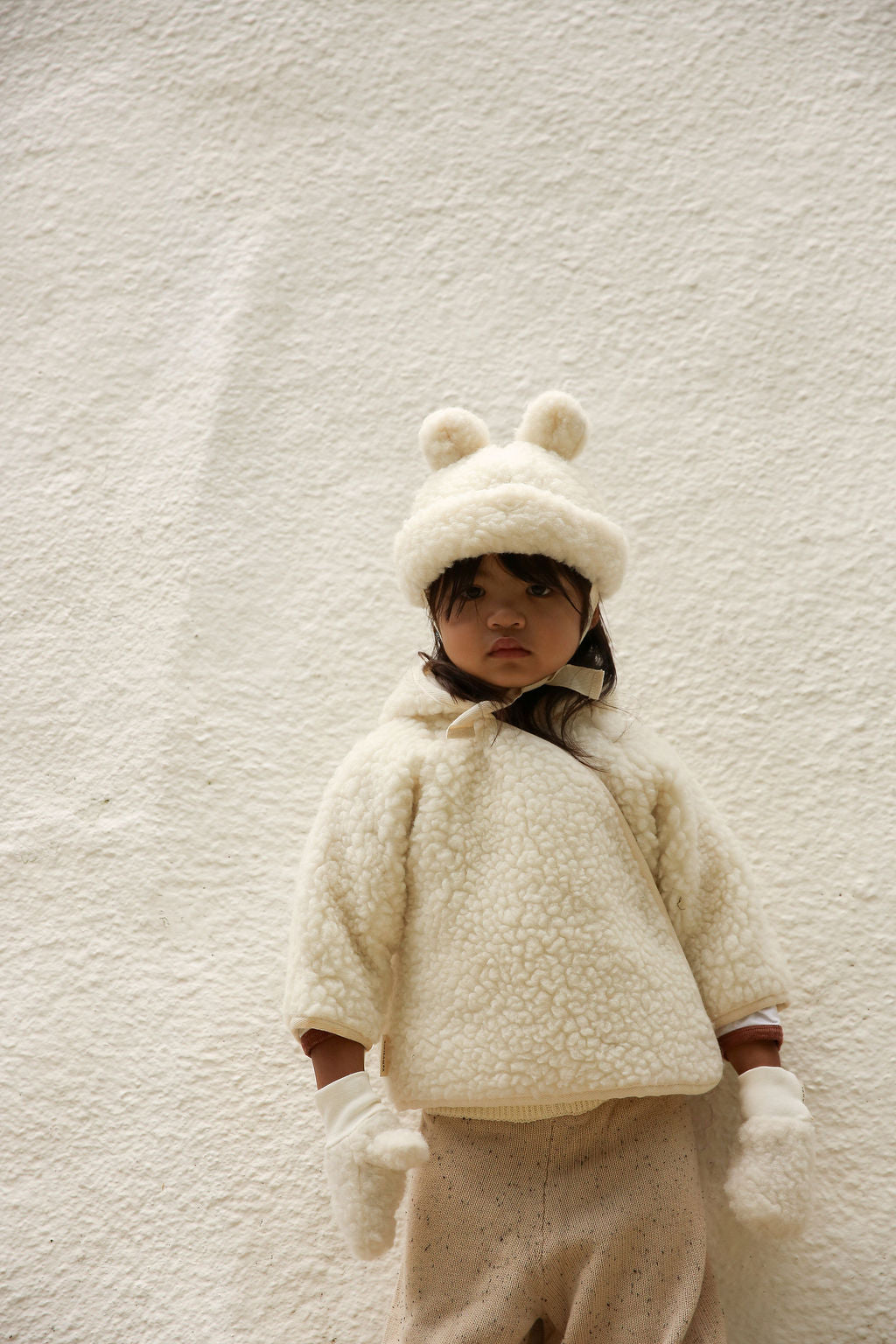 Merino wollen jas - Snugglejacket - Milk - BINIBAMBA
