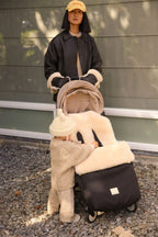 Merino Wool Baby Hat Teddy Hat - Milk - BINIBAMBA