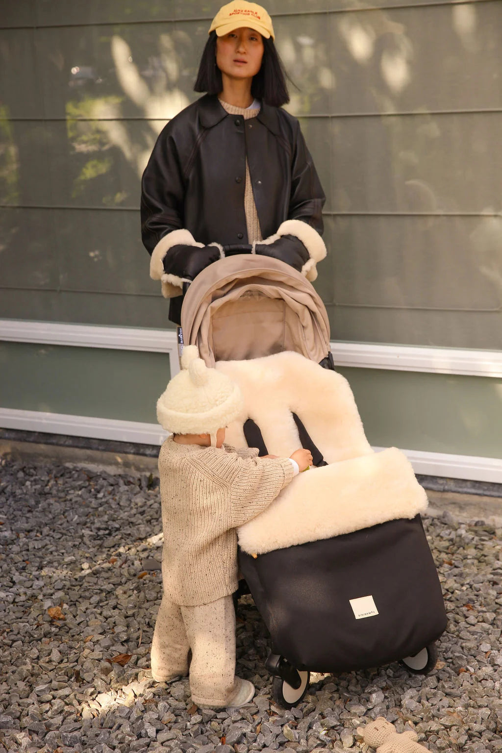 Merino Wool Baby Hat Teddy Hat - Milk - BINIBAMBA