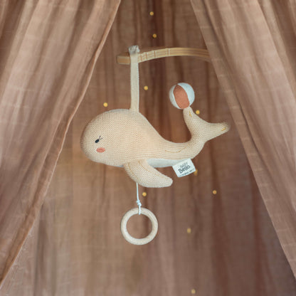 Musical Mobile - Wally the Whale - Sandshell/Beige - Baby Bello