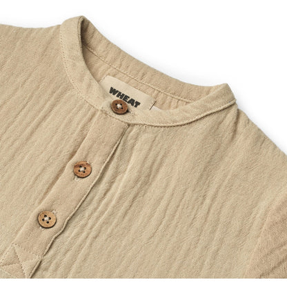 Wheat - Shirt Svend - Overhemd top - 100% biologisch katoen mousseline - knoopjes