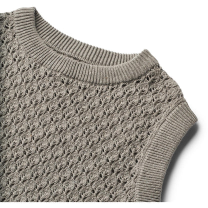 Wheat - Knit Vest Saga - Gebreide spencer - 100% biologisch katoen - close up