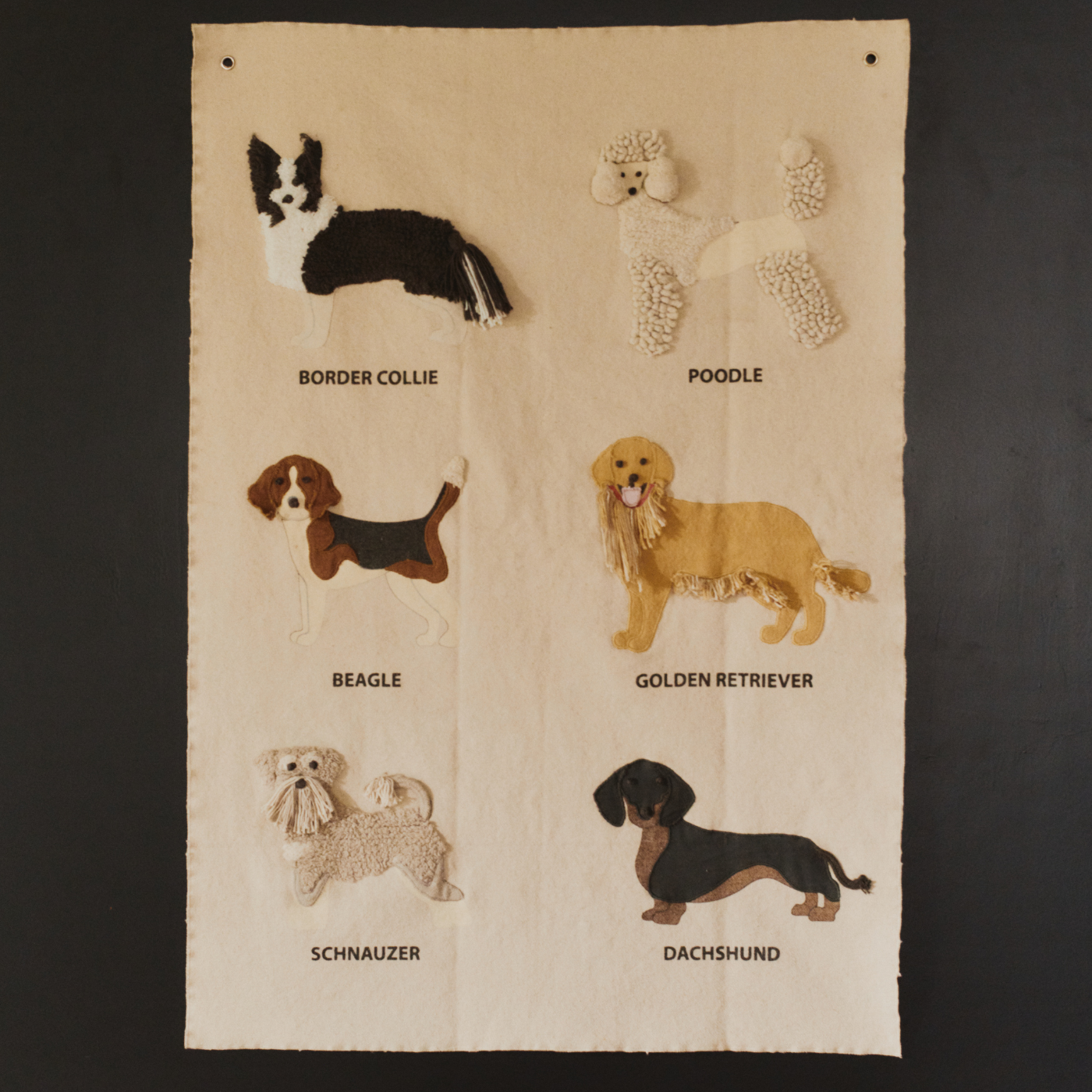 Wall Hanger Dogs – Wandkleed met hondenrassen – 70 × 100 cm – Lorena Canals