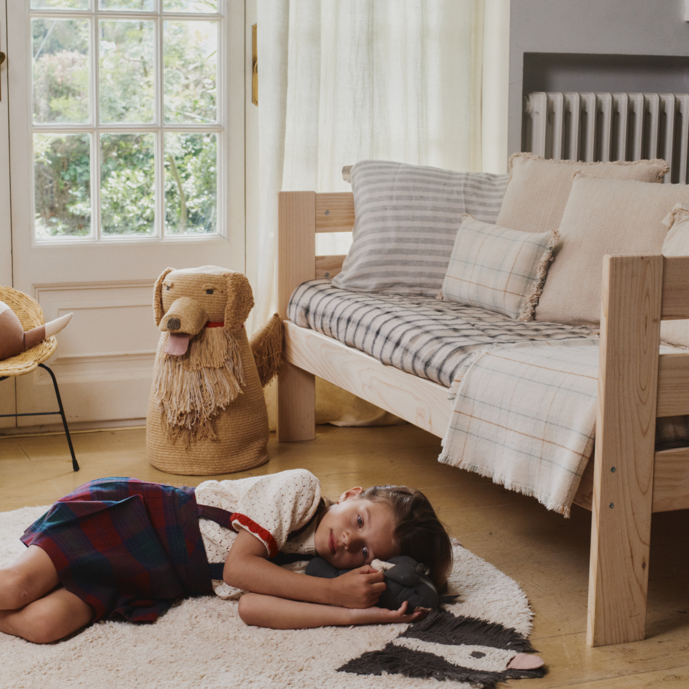 Opbergmand Luna Golden Retriever – 40 × 30 × 55 cm – Lorena Canals