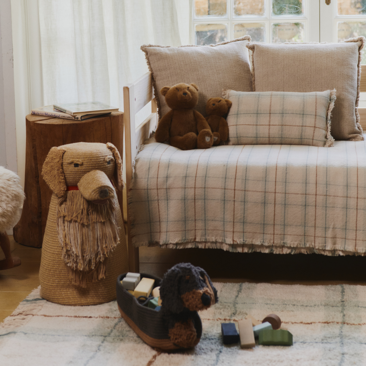Opbergmand Luna Golden Retriever – 40 × 30 × 55 cm – Lorena Canals