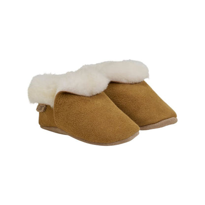 Krabbelschuhe Teddy - Wildleder - Camel - Huttelihut