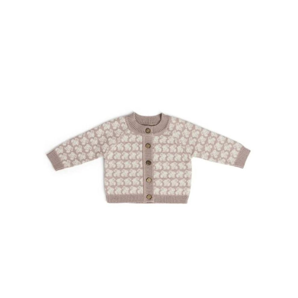 Gebreid vestje AO Rabbits - Merino wol - Powder/roze - Smallstuff