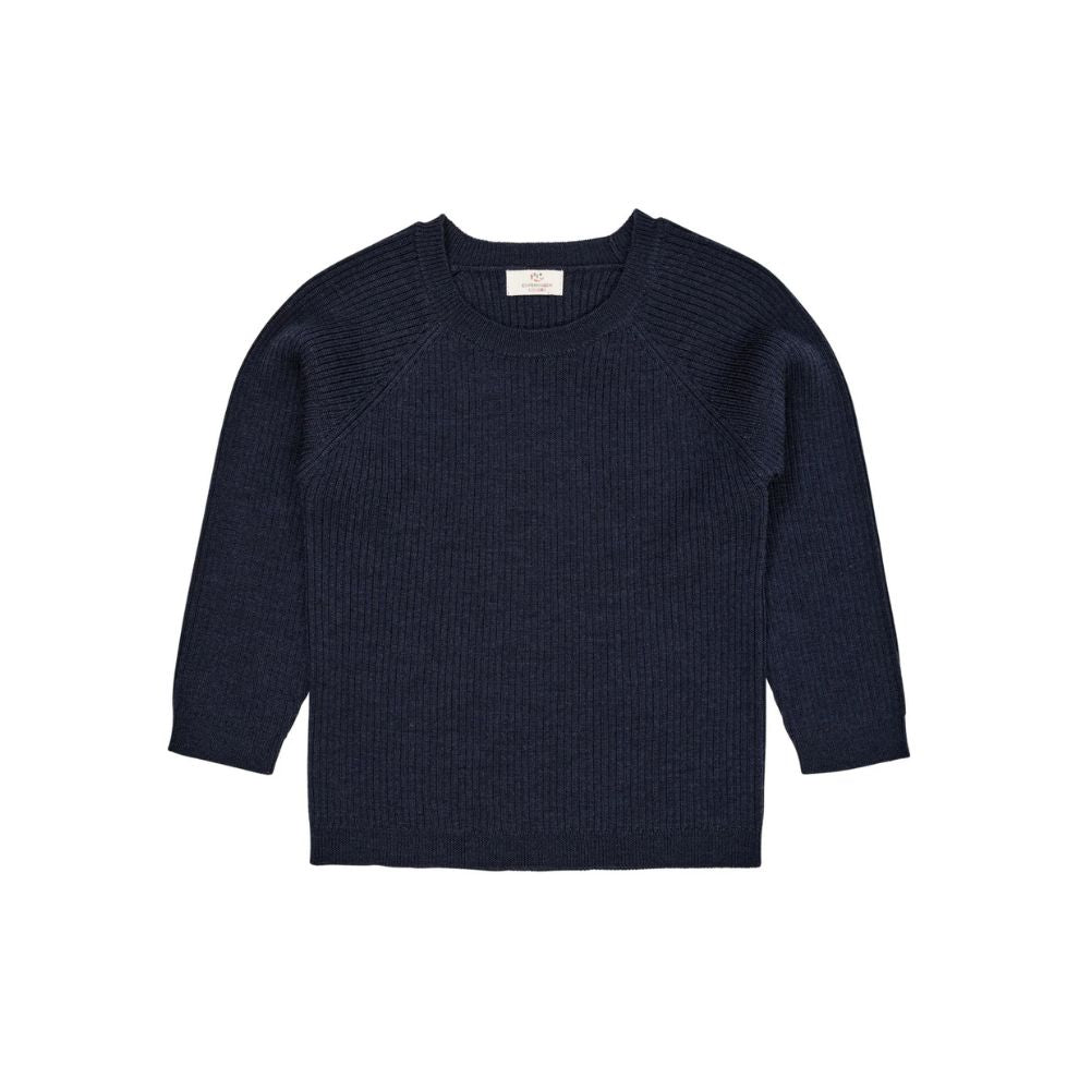 Gestrickter Baby-Pullover - Merino Classic Rib Knit - Navy Blau - Copenhagen Colors