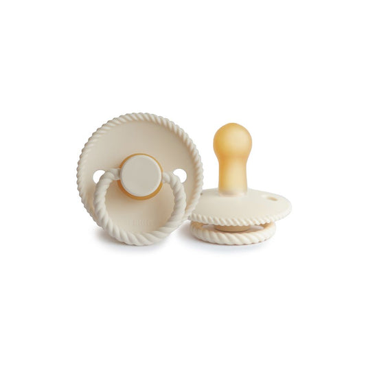 FRIGG latex pacifier - Rope - Cream - 100% natural rubber