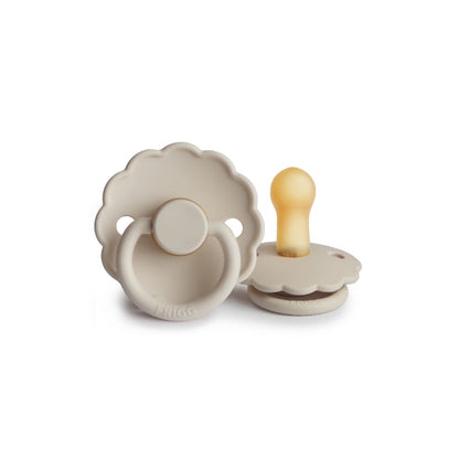FRIGG latex pacifier - Daisy - Sandstone - 100% natural rubber